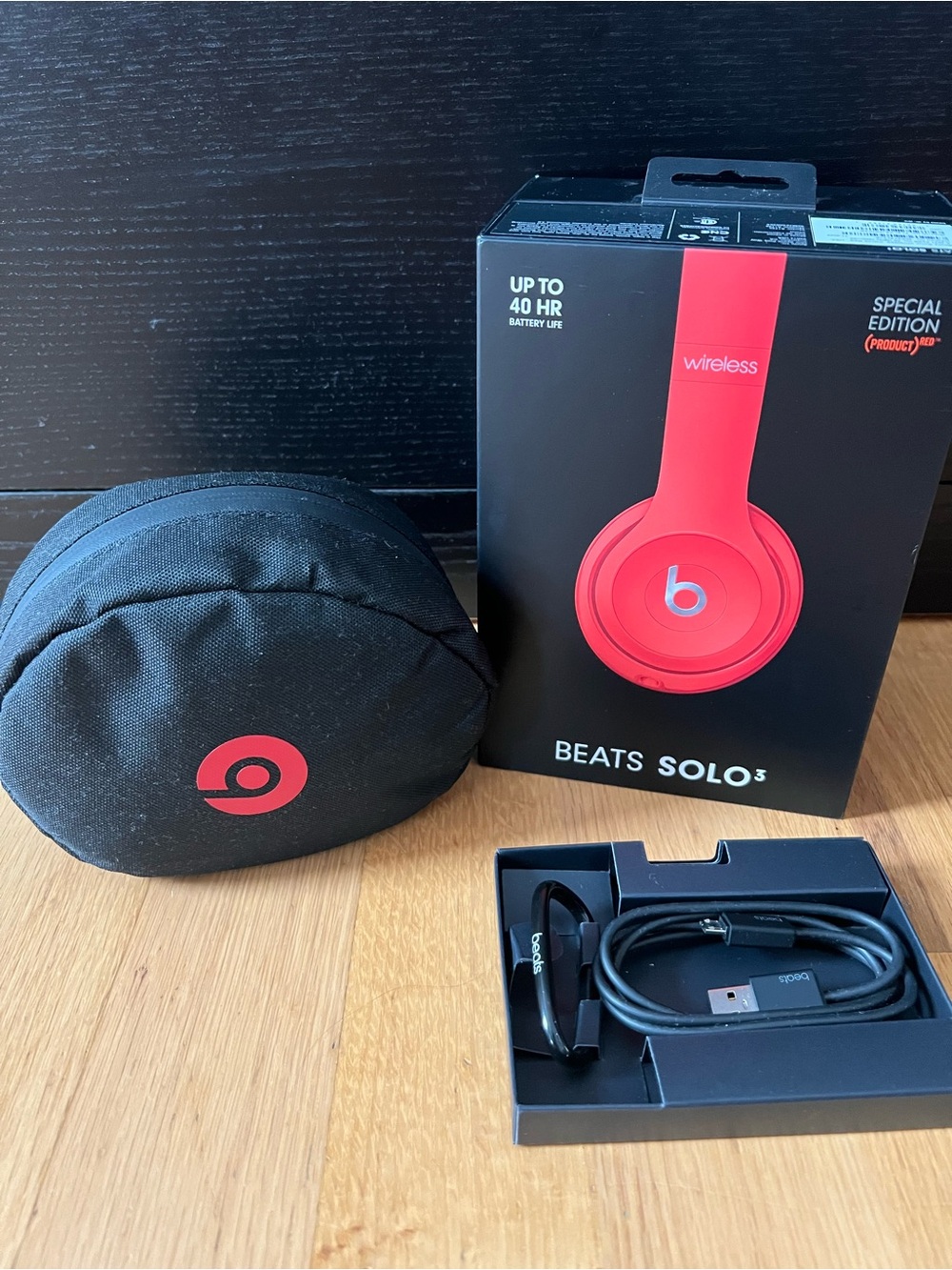 Beats by Dre Solo3 Wireless On-Ear Headphones - Red